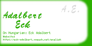 adalbert eck business card